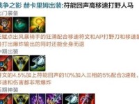 人马新手出装攻略（带你了解人马新手出装、技巧和策略，让你在游戏中无敌如战马！）